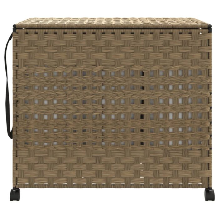 Wäschekorb mit Rollen 66x35x60 cm Rattan – Bild 3