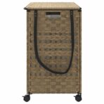 Wäschekorb mit Rollen 66x35x60 cm Rattan – Bild 5