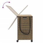 Wäschekorb mit Rollen 66x35x60 cm Rattan – Bild 7