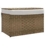 Wäschekorb mit Deckel 55,5x35x34 cm Poly Rattan – Bild 2
