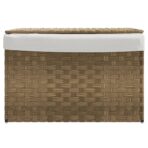 Wäschekorb mit Deckel 55,5x35x34 cm Poly Rattan – Bild 3