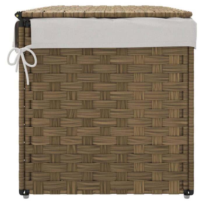 Wäschekorb mit Deckel 55,5x35x34 cm Poly Rattan – Bild 5