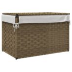 Wäschekorb mit Deckel 55,5x35x34 cm Poly Rattan – Bild 6