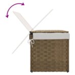 Wäschekorb mit Deckel 55,5x35x34 cm Poly Rattan – Bild 7