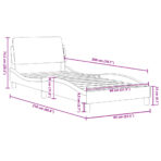 Bettgestell "Dover" Schwarz 80x200 cm Kunstleder – Bild 9