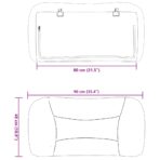 Kopfteil-Kissen "Hvar" Hellgrau 80 cm Stoff – Bild 10