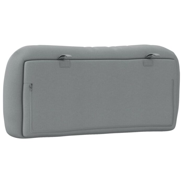 Kopfteil-Kissen "Hvar" Hellgrau 80 cm Stoff – Bild 7