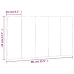 Kopfteil-Kissen "Hanko" Hellgrau 80 cm Samt – Bild 10