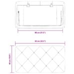 Kopfteil-Kissen Hellgrau 80 cm Samt – Bild 10