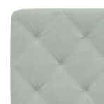 Kopfteil-Kissen Hellgrau 80 cm Samt – Bild 8