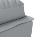 Chaiselongue mit Kissen Hellgrau Stoff – Bild 7