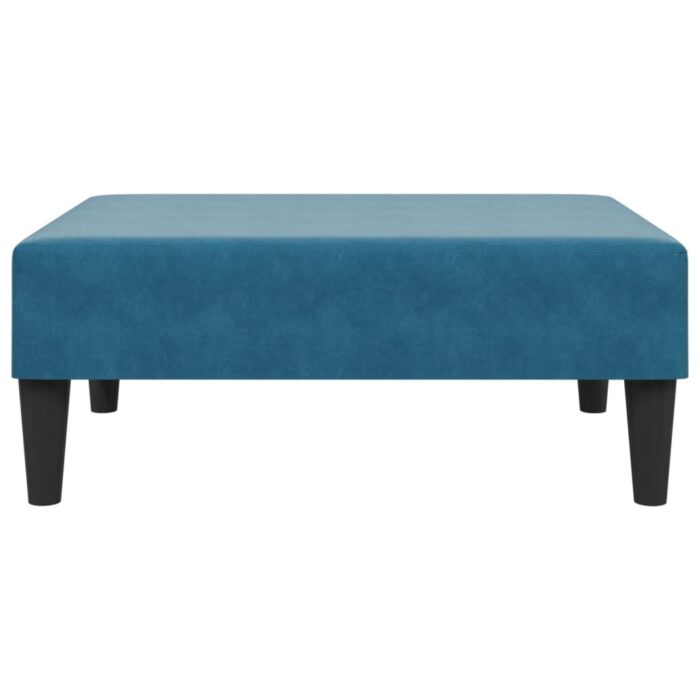 Fusshocker Blau 77x55x31 cm Samt – Bild 4