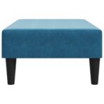 Fusshocker Blau 77x55x31 cm Samt – Bild 5