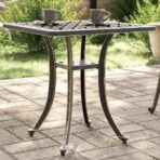 Gartentisch Bronzen 53x53x53 cm Aluminiumguss