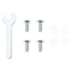 Sonnenschirmständer für Ø38/48 mm Mast Silbern Stahl – Bild 6