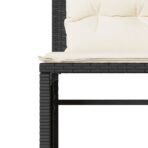4-tlg. Garten-Sofagarnitur mit Kissen Schwarz Poly Rattan – Bild 8