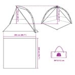 Strandzelt Azurblau Quick Release Wasserdicht – Bild 13