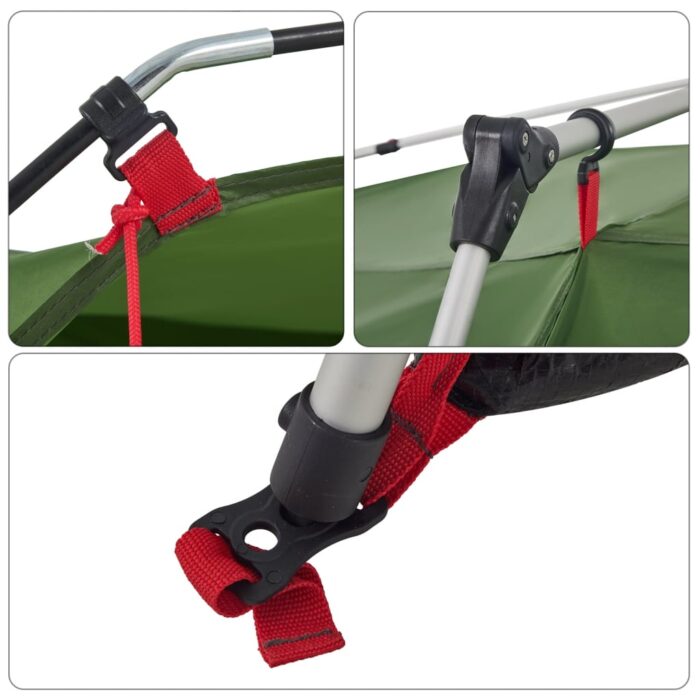 Campingzelt 4 Personen Grün Quick Release – Bild 11