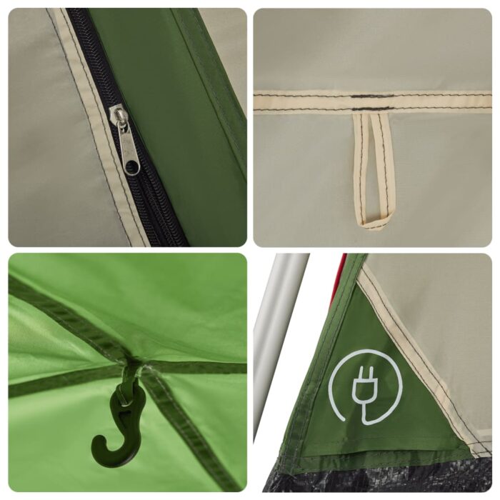 Campingzelt 4 Personen Grün Quick Release – Bild 12