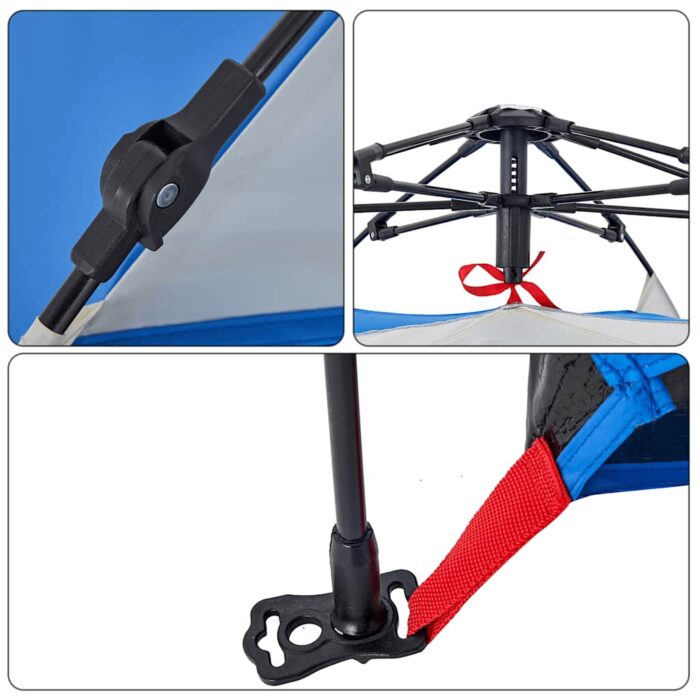 Strandzelt 2 Personen Azurblau Quick Release Wasserdicht – Bild 11