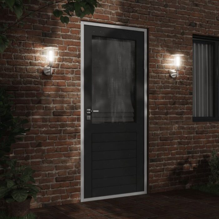 Aussenwandleuchte Silbern Edelstahl – Bild 3