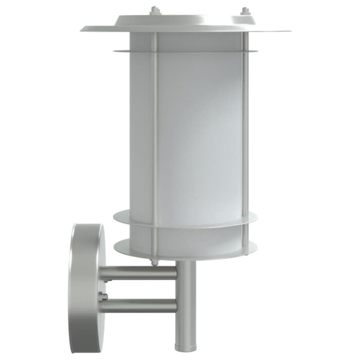 Aussenwandleuchte Silbern Edelstahl – Bild 5