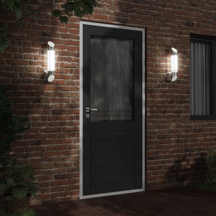 Aussenwandleuchte Silbern Edelstahl – Bild 3