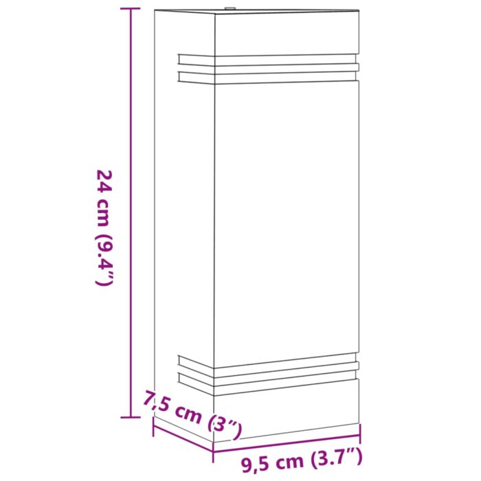 Aussenwandleuchte Silbern Edelstahl – Bild 7
