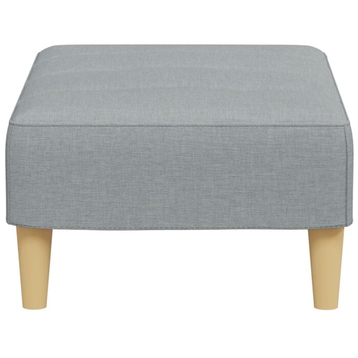 Fusshocker Hellgrau 77x55x31 cm Stoff – Bild 5