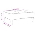 Fusshocker Hellgrau 77x55x31 cm Samt – Bild 8