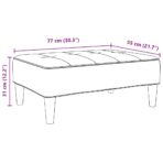 Fusshocker Hellgrau 77x55x31 cm Stoff – Bild 8