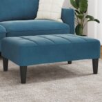 Fusshocker Hellgrau 77x55x31 cm Samt