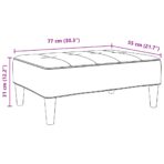 Fusshocker Hellgrau 77x55x31 cm Samt – Bild 8