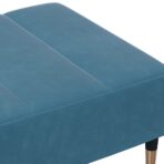 Fusshocker Blau 77x55x31 cm Samt – Bild 6