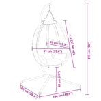 Hängesessel mit Ständer Anthrazit Stoff und Stahl – Bild 8
