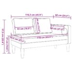 Chaiselongue mit Kissen Schwarz Kunstleder – Bild 8