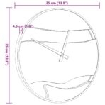 Wanduhr Braun Ø35 cm Eisen und – Bild 7