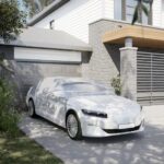 Autoabdeckung Halbgarage mit Haken Silbern