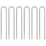 Zeltheringe 6 Stk. U-Form 30 cm Ø7 mm Verzinkter Stahl