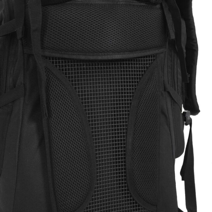 Wanderrucksack Schwarz 60 L Oxford-Gewebe – Bild 4