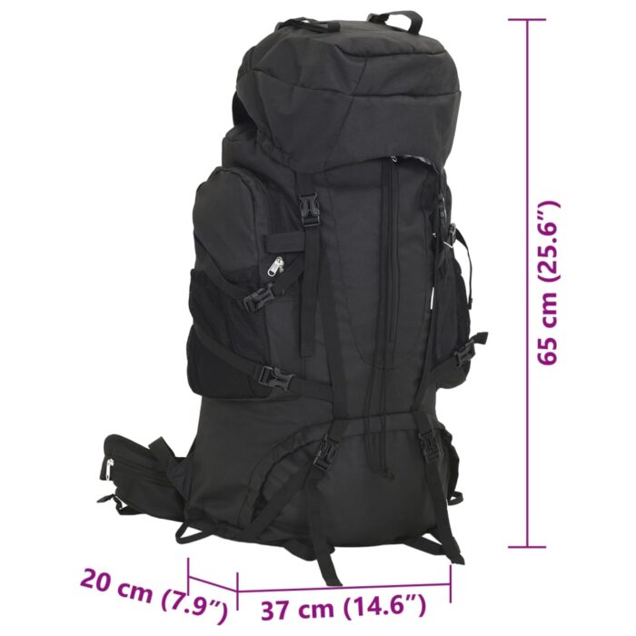 Wanderrucksack Schwarz 60 L Oxford-Gewebe – Bild 8