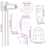 19-tlg. Rollo-Beschläge 18 mm – Bild 8