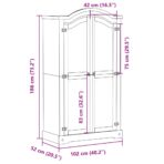 Kleiderschrank Corona 102x52x186 cm Massivholz Kiefer – Bild 9