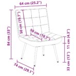 Relaxsessel Hellgrau 64x74x84 cm Samt – Bild 9
