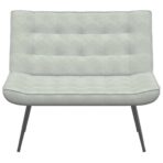 Sitzbank Hellgrau 110x74x84 cm Samt – Bild 4