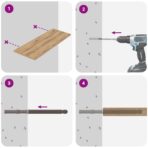 Schwebende Regalträger 12 pcs Beige – Bild 9