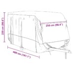 Schutzhülle für Wohnwagen Grau 610x250x220 cm Vliesstoff – Bild 11