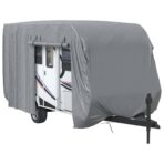 Schutzhülle für Wohnwagen Grau 610x250x220 cm Vliesstoff – Bild 2