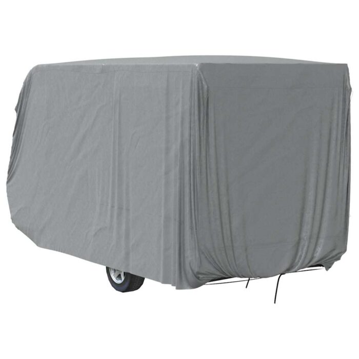 Schutzhülle für Wohnwagen Grau 610x250x220 cm Vliesstoff – Bild 8