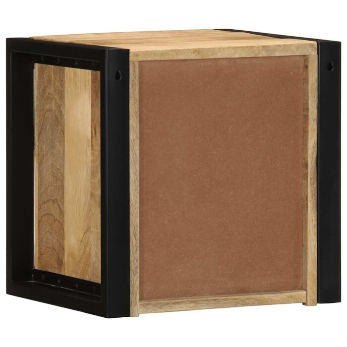Nachttisch 40x35x40 cm Raues Mango-Massivholz – Bild 6